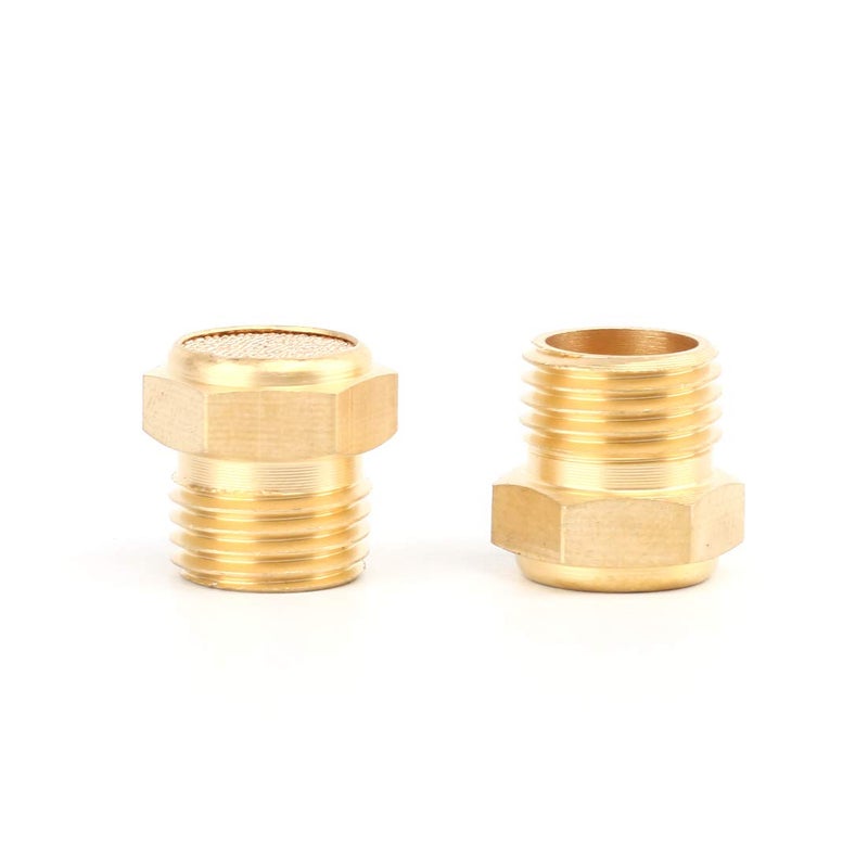 SNS Exhaust Muffler Male Thread 1/4 NPT Brass Pneumatic Silencer 10 PCS Per Pack PSV-N02 - Image 3